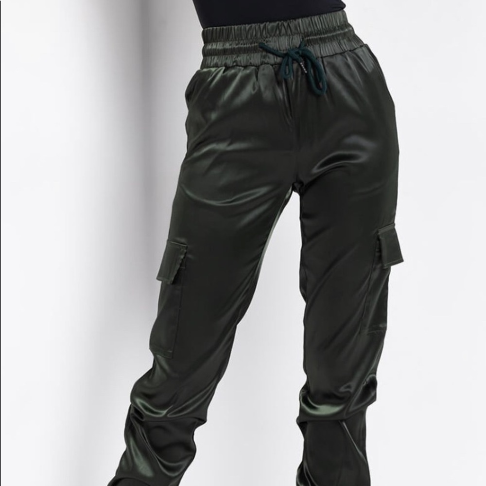 Stylish Satin Cargo Pants